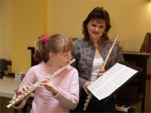 Flute lessons with a pupil